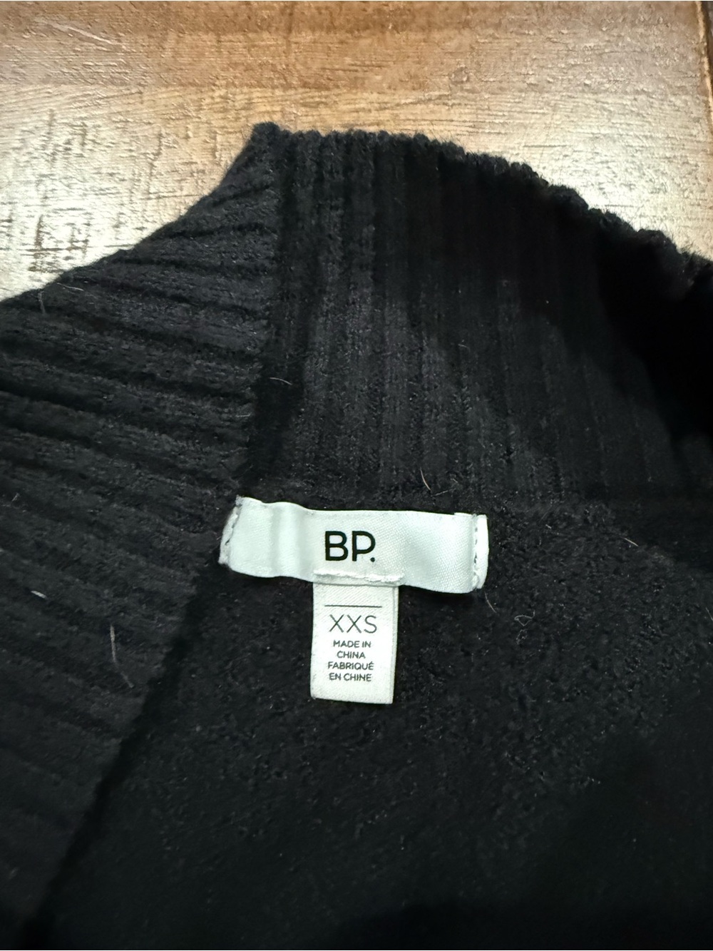 bp Black Ribbed Open Cardigan - Picture 2 of 3